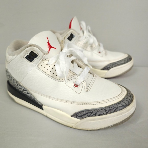 Jordan Other - Nike Air Jordan 3 Retro Youth GS Size 1.5Y White Cement Reimagined